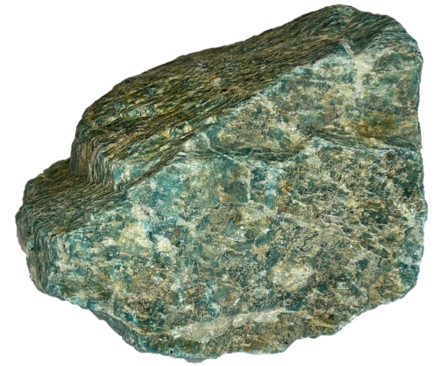 Amazonite rough ard 1 sians emporium Rough unpolished raw chunk of pale green amazonite crystal stone showcasing natural mineral textures