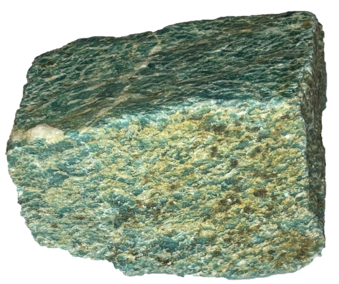 Amazonite rough arc 2 sians emporium Rough unpolished raw chunk of pale green amazonite crystal stone showcasing natural mineral textures