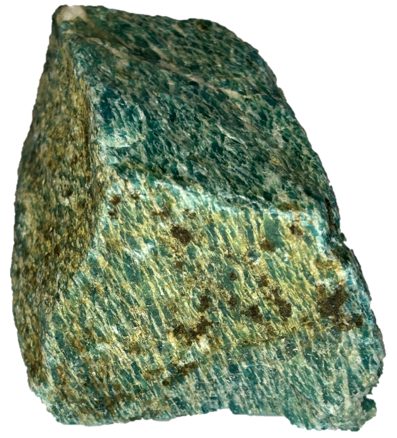 Amazonite rough arc 3 sians emporium Rough unpolished raw chunk of pale green amazonite crystal stone showcasing natural mineral textures