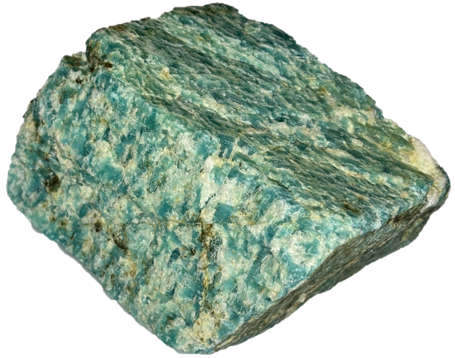 Amazonite rough arc 4 sians emporium Rough unpolished raw chunk of pale green amazonite crystal stone showcasing natural mineral textures