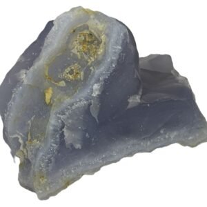 Blue lace agate bla 21 sians emporium Rough natural blue lace agate freeform specimen featuring soft blue banding and an exposed sparkling druzy quartz crystal cavity in matrix rock