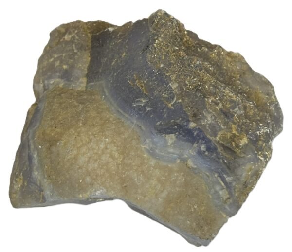 Blue lace agate bla 41 sians emporium Rough natural blue lace agate freeform specimen featuring soft blue banding and an exposed sparkling druzy quartz crystal in matrix rock