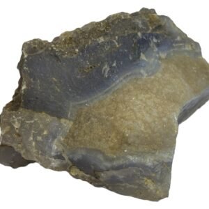 Blue lace agate bla 42 sians emporium Rough natural blue lace agate freeform specimen featuring soft blue banding and an exposed sparkling druzy quartz crystal in matrix rock