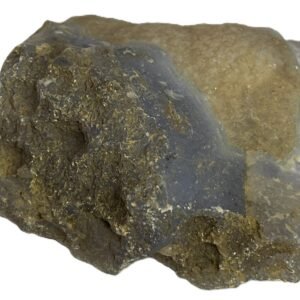 Blue lace agate bla 43 sians emporium Rough natural blue lace agate freeform specimen featuring soft blue banding and an exposed sparkling druzy quartz crystal in matrix rock