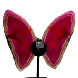Pink large agate butterfly 2 sians emporium Pink large agate butterfly 2
