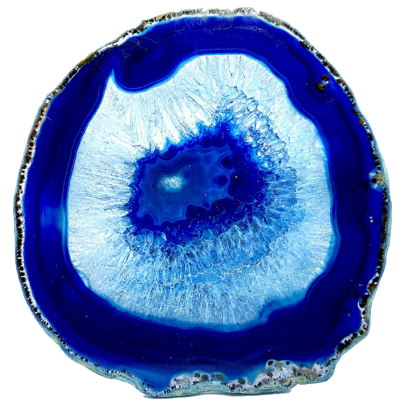 Blue Agate slice - Siop Sian Blue Agate slice