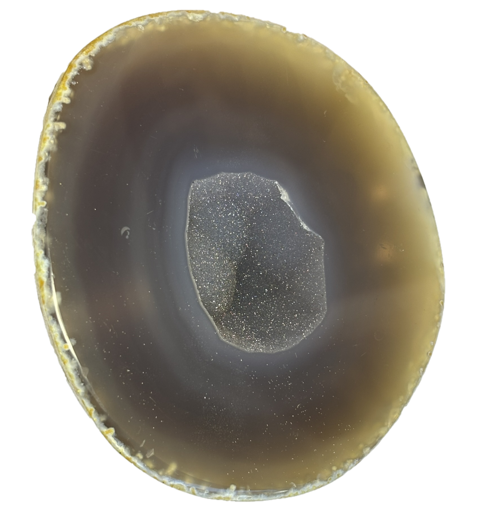 Half agate nodule on a stand 2 sians emporium Half agate nodule on a stand 2