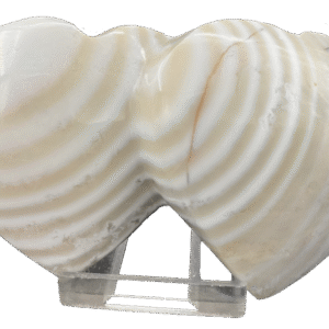 Agate striped double heart sians emporium Agate twin heart