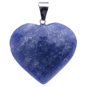 Blue quartz heart pendant sians emporium Blue quartz heart pendant