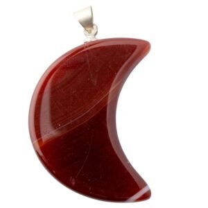 Carnellian moon pendant