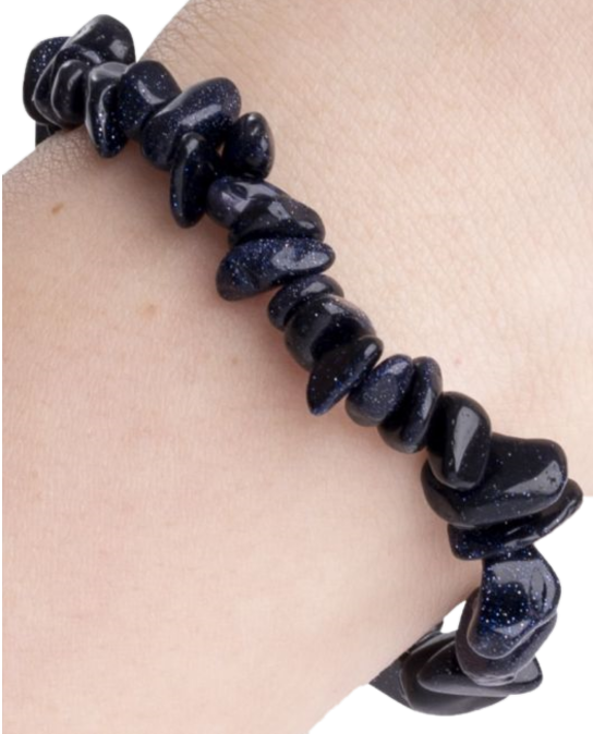 Blue goldstone bracelet 2 sians emporium Blue goldstone bracelet 2