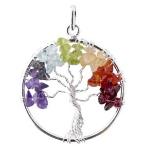 chakra Tree of life pendant