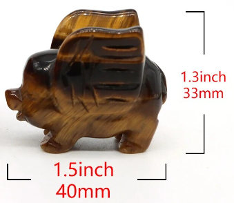 Tigers eye flying pig 3 sians emporium Tigers eye flying pig 3