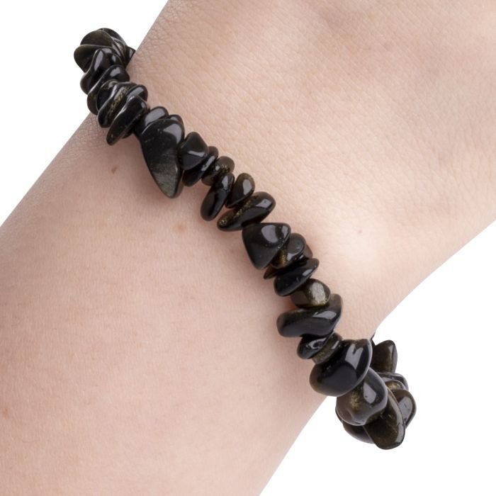 Gold obsidian bracelet 2 sians emporium Gold obsidian bracelet 2