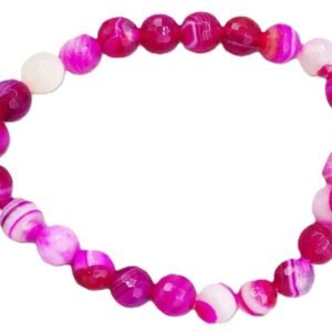 pink banded agate bracelet