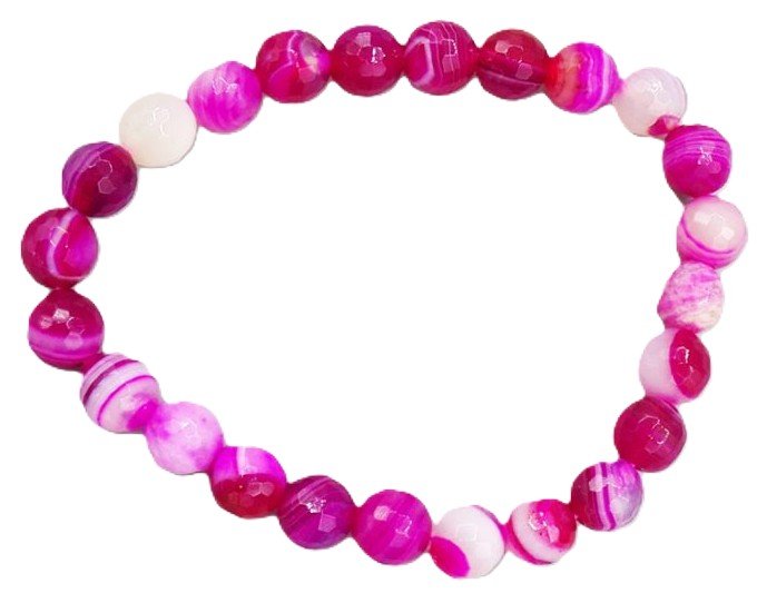 Pink banded agate bracelet sians emporium Pink banded agate bracelet