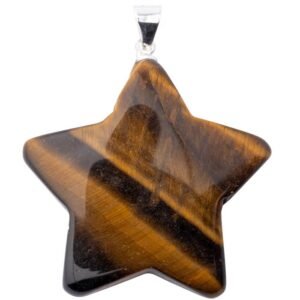 tigers eye star pendant