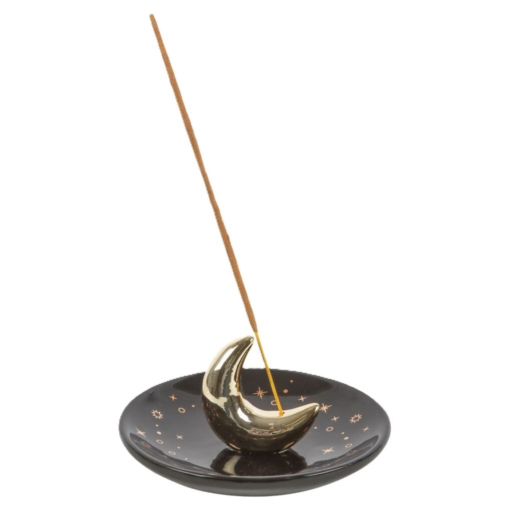 Crescent moon incense stick burner a sians emporium Crescent moon incense stick burner