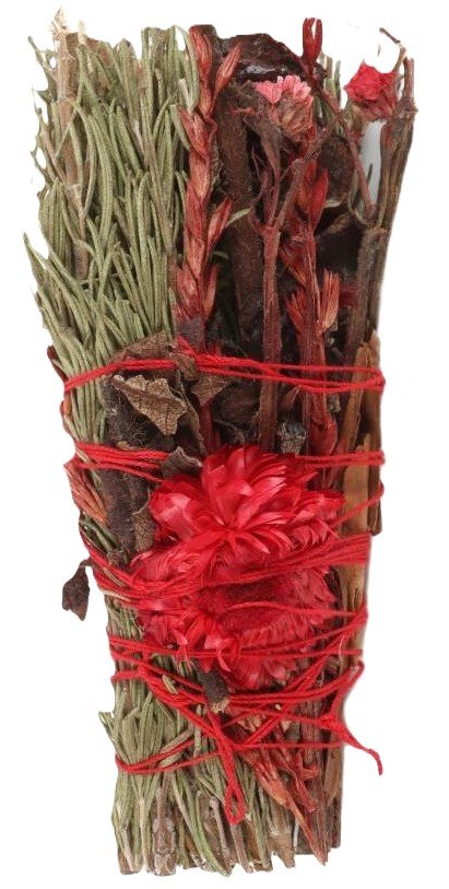 Rosemary and Red Flowers Smudge - Siop Sian Rosemary and Red Flowers Smudge