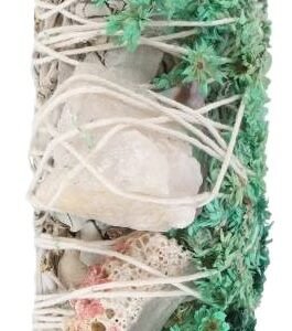 White Sage Abalone and Quartz Smudge