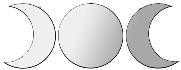 Tripple moon mirror sians emporium Tripple moon mirror