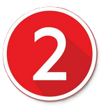 Crystal elixir jar sians emporium Red circular badge with a white number 2 likely a step or step indicator