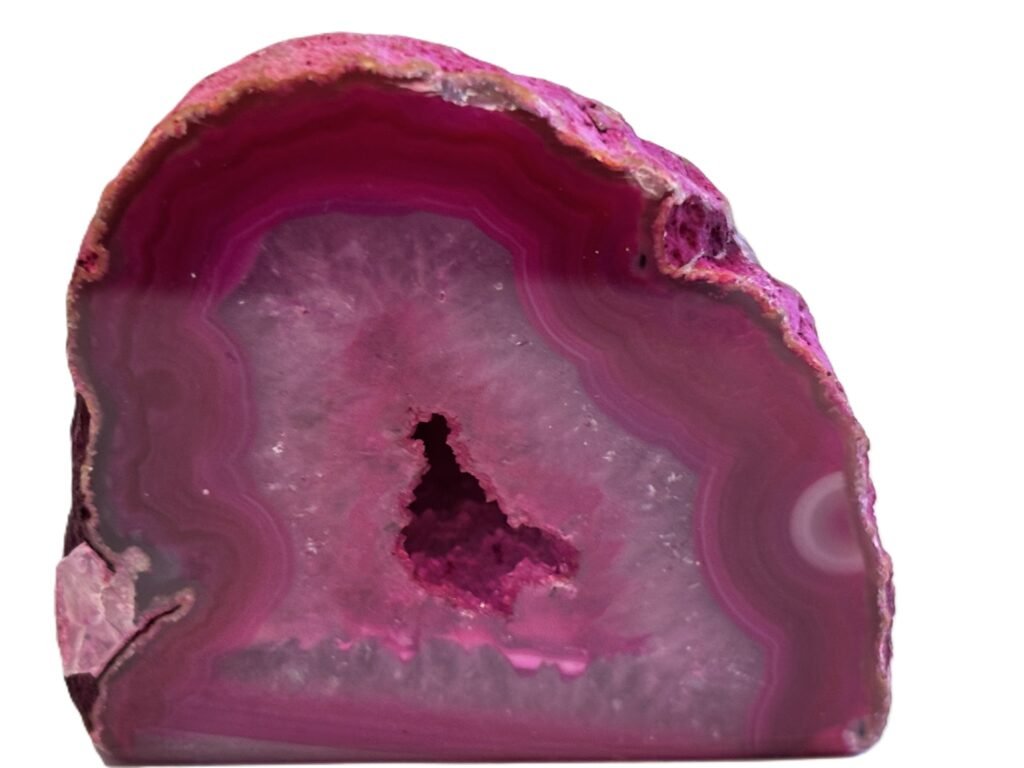 Agate 19 6 sians emporium Pink agate half geode 19 6