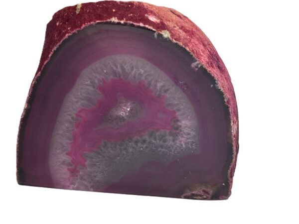Pink agate 4 3 sians emporium Pink agate half geode 4 3