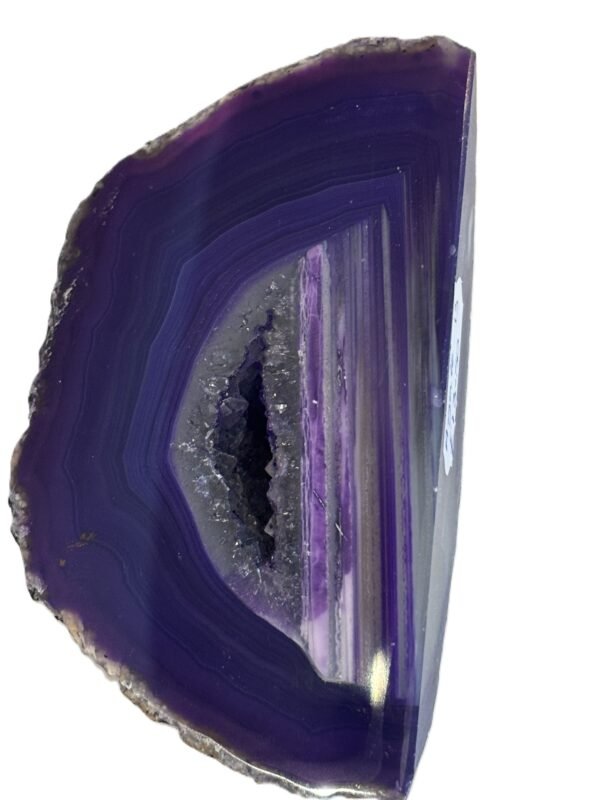 Purple agate 13 2 sians emporium Purple agate quarter geode 13 2