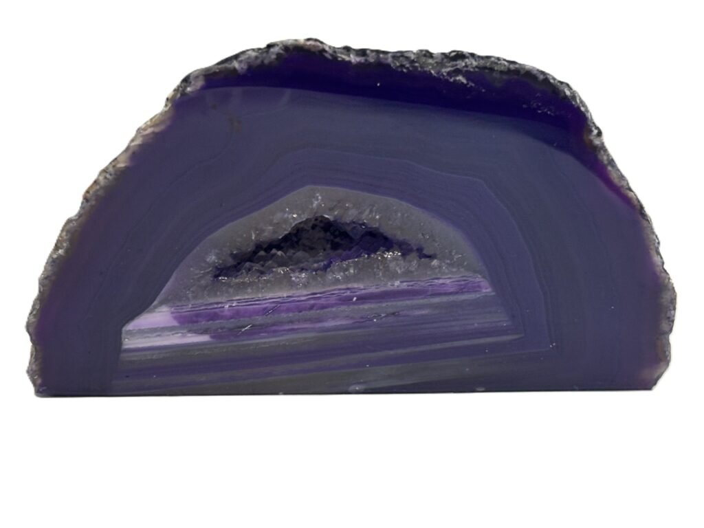 Purple agate 13 3 sians emporium Purple agate quarter geode 13 3
