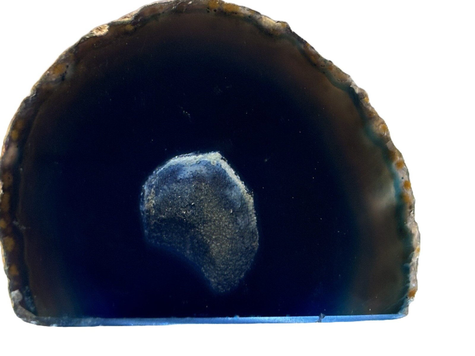 Blue agate 9 2 sians emporium Blue agate half geode 9 2