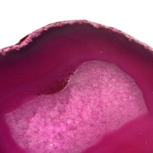 Pink agate 5 2 sians emporium Pink agate half geode 5 2