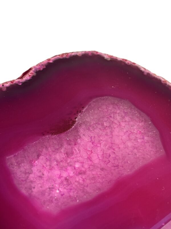 Pink agate 5 2 sians emporium Pink agate half geode 5 2