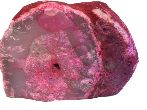 Pink agate 5 3 sians emporium Pink agate half geode 5 3