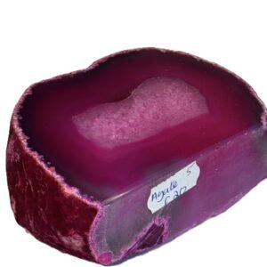 Pink agate 5 4 sians emporium Pink agate half geode 5 4