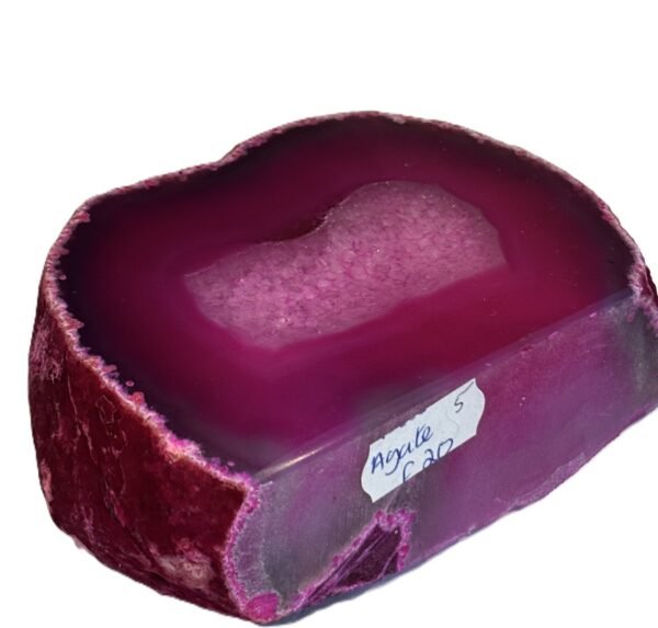 Pink agate 5 4 sians emporium Pink agate half geode 5 4