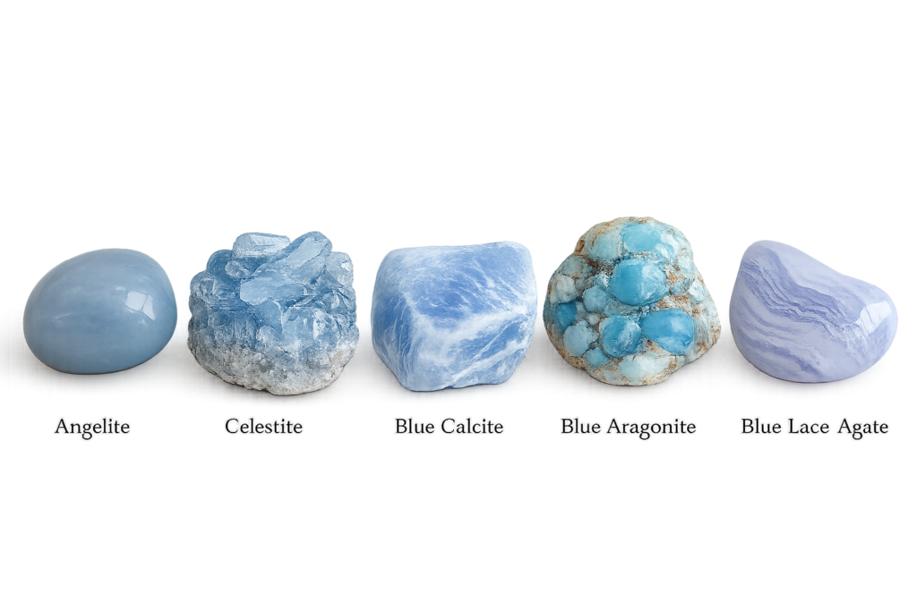 5 blue stones sians emporium 5 blue crystals