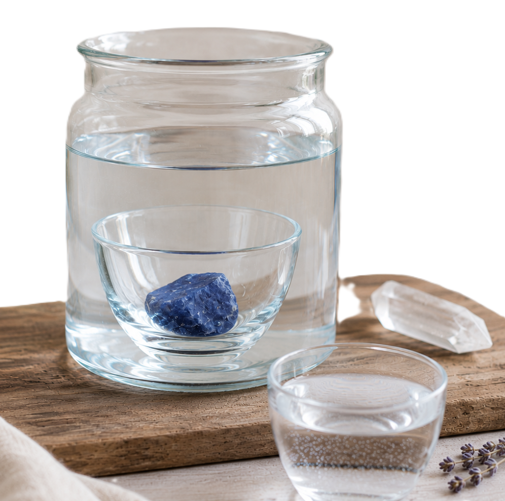 Crystal elixirs in jar using the indirect method sians emporium Crystal elixirs in jar using the indirect method