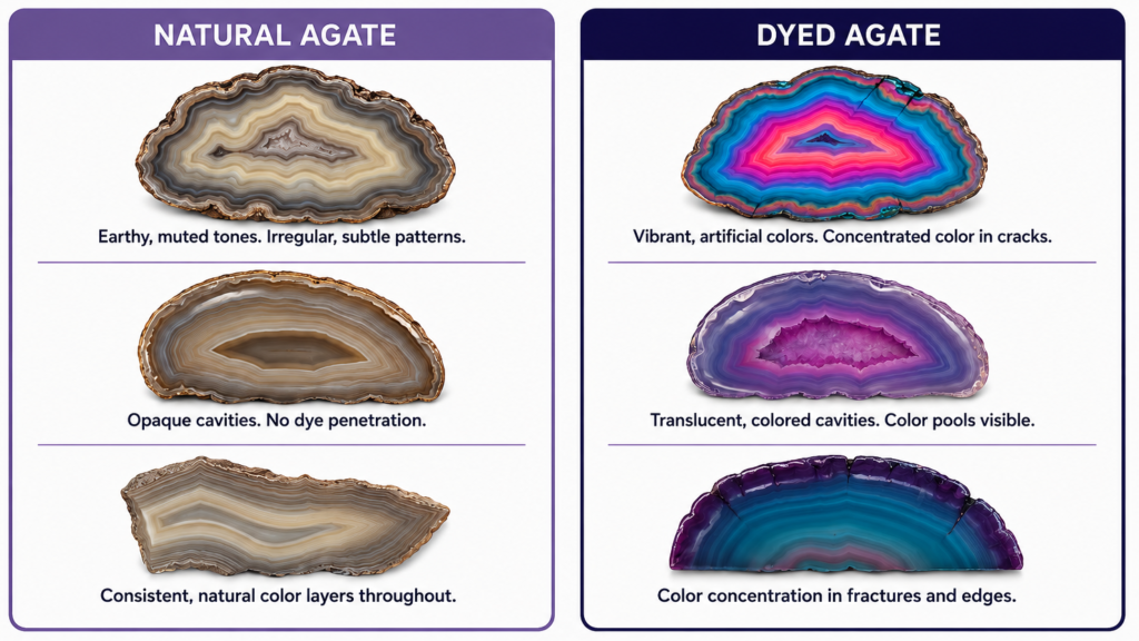 Agate v dyed agate