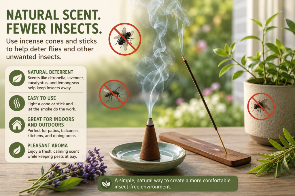 Deter inscets with incense sians emporium Fly and insect protection using incense
