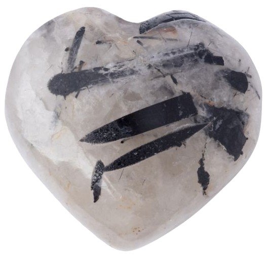 Tourmalinated quartz heart sians emporium Tourmalinated quartz heart